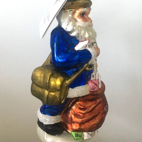 ✨ NEW Authentic Christopher Radko Santa Mailman US Letters Large Glass Ornament✨ - Picture 9 of 10